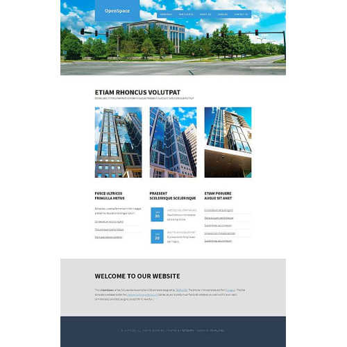 Светлый шаблон для строительной корпорации — OpenSpace