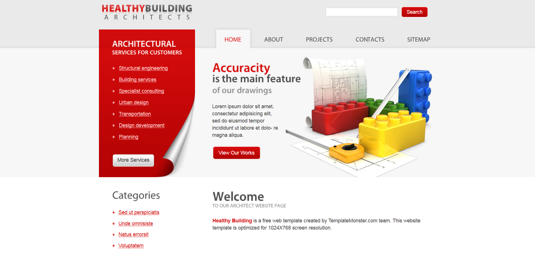 Шаблон сайта Архитектура №229