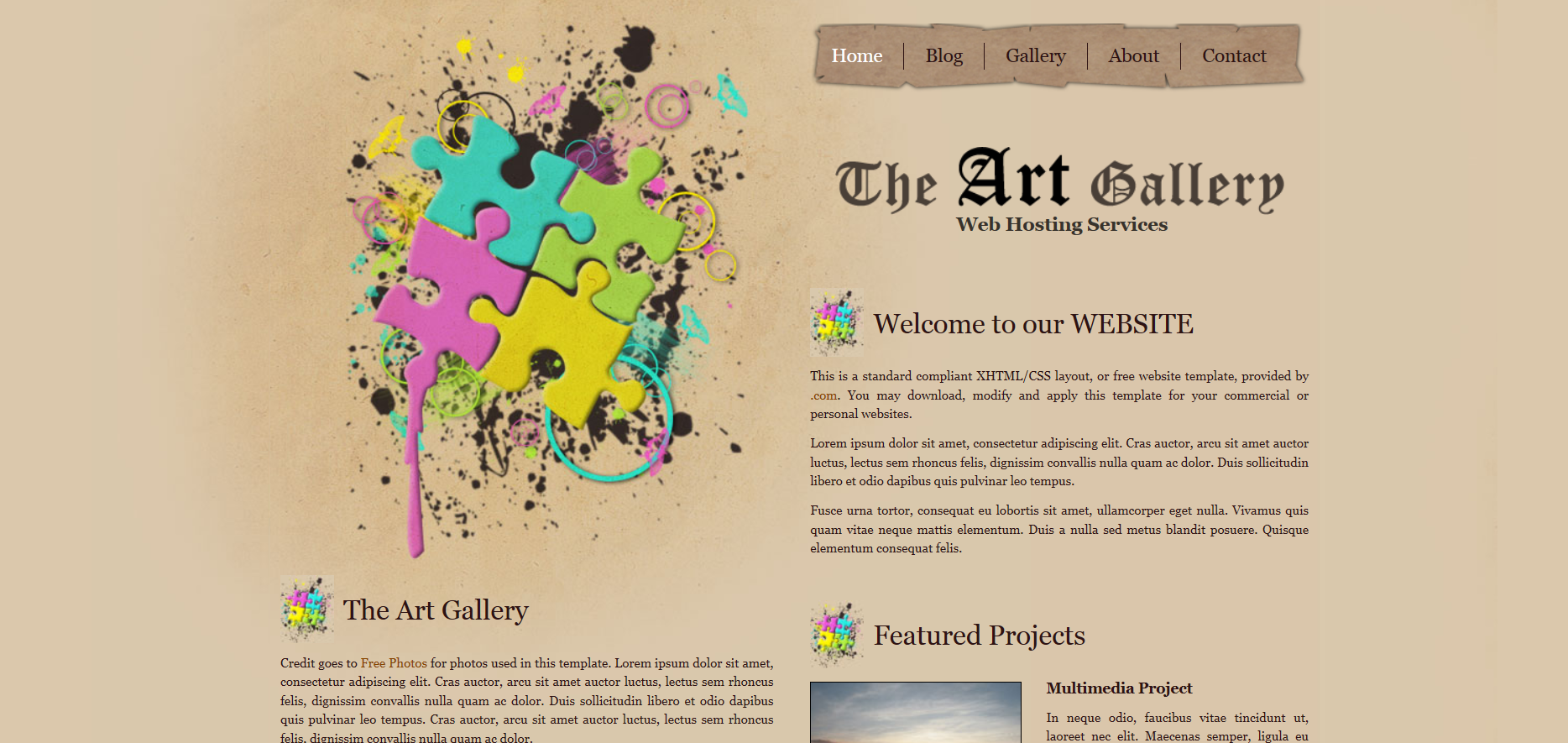 Шаблон сайта Искусство №515