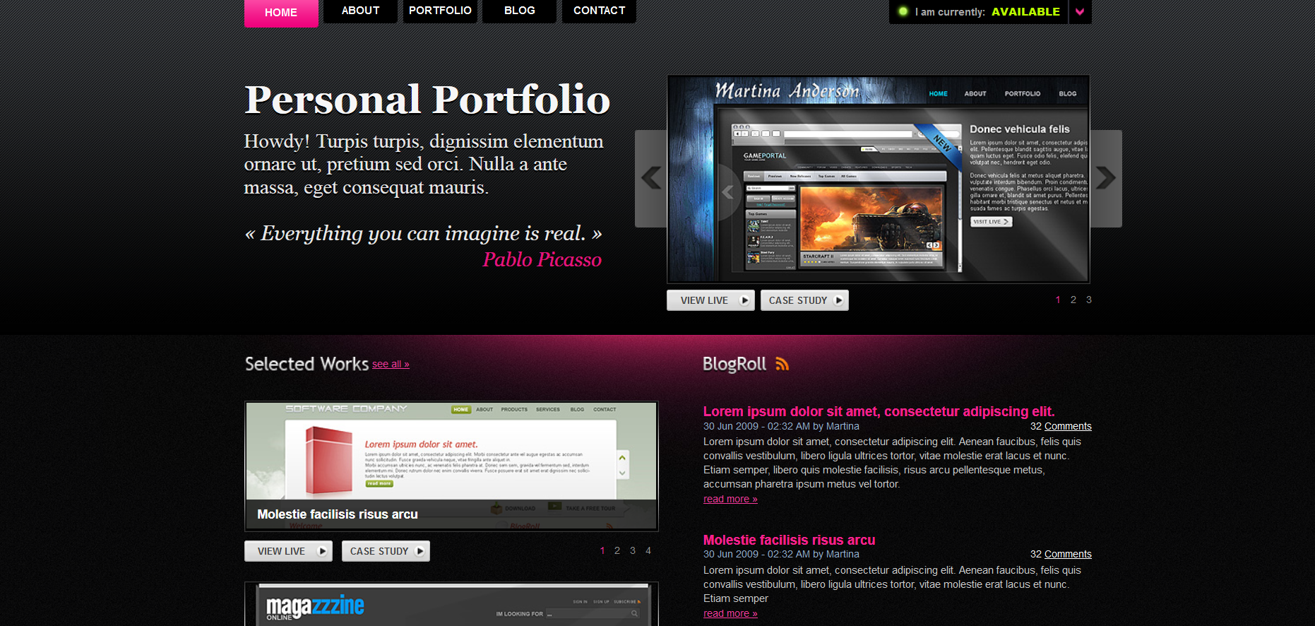 Шаблон сайта Персональные №534